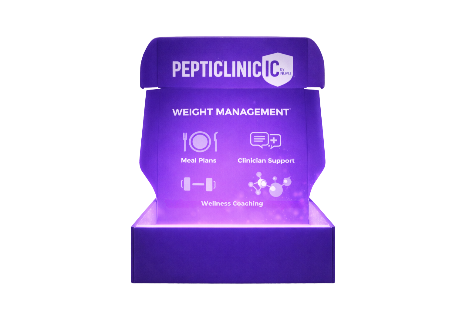 PeptiClinic Weight Management - meal plans, clinician support, wellness coaching, peptide compounds